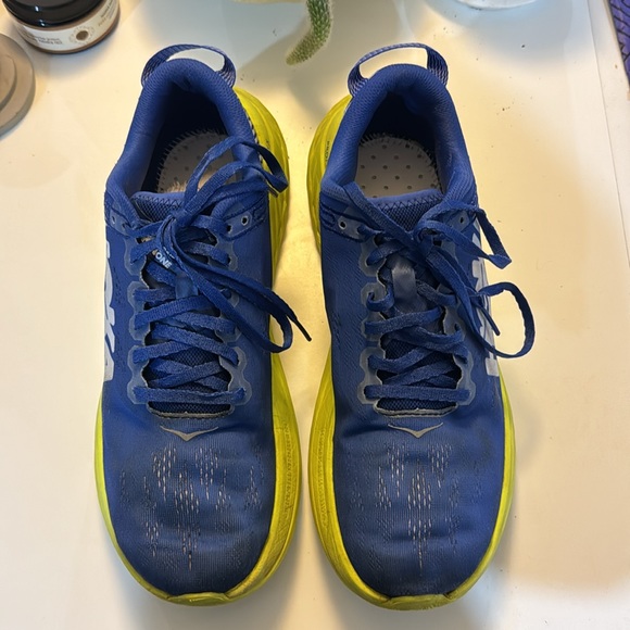 Hoka One One Men's Carbon X Running Shoes Blue/Primrose, Size 9.5 - Picture 5 of 8